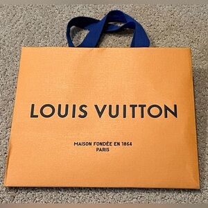 Louis Vuitton Tangerine Bag with Royal Blue Handles